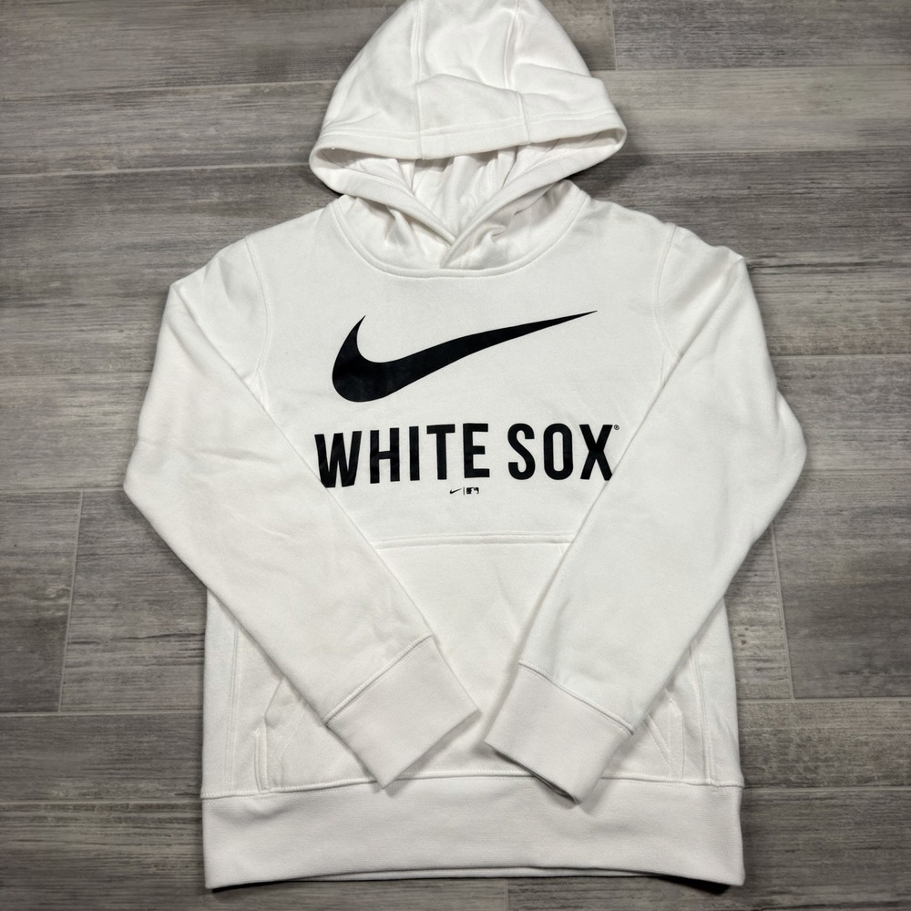 Nike Chicago White Sox MLB Youth Small (8) White Hoodie New